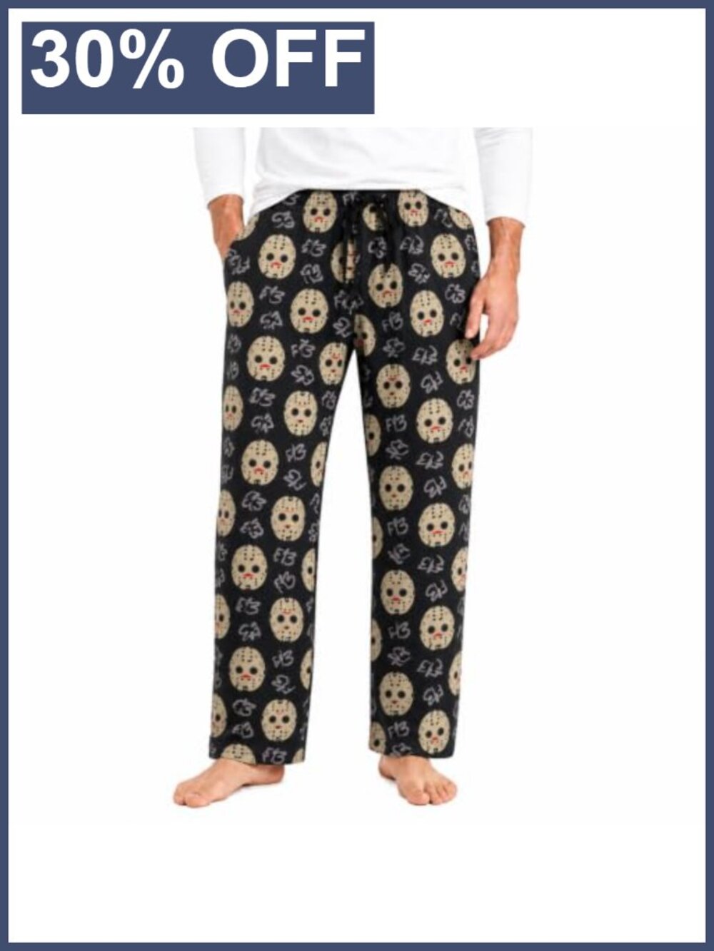 Friday the 13th Men's Fleece Pajama Pants Plush Sleep Bottoms